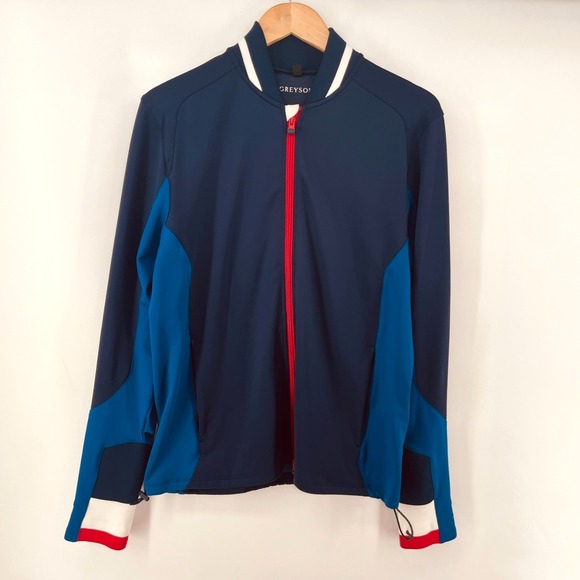 Greyson Other - Greyson Sequoia Full Zip Jacket Blue S Logo Tennis Golf Retro Colorblock Preppy